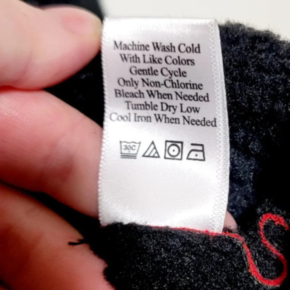 Coldwater Creek Jacket L Faux Suede Embroidered Full Zip Red Artsy Fleece Lined - Picture 7 of 11